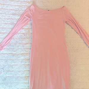 GoJane Off The Shoulder Pink Midi Dress size S